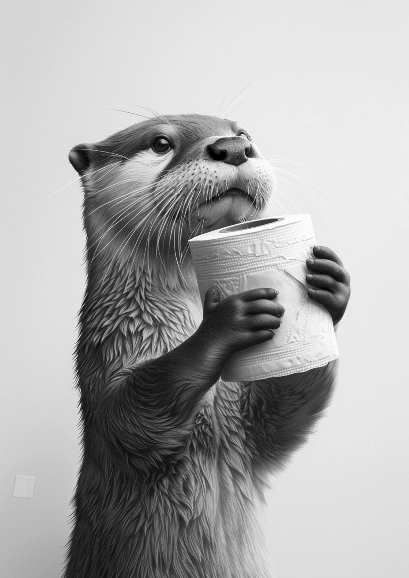 Wydra z Papierem Toaletowym Plakat