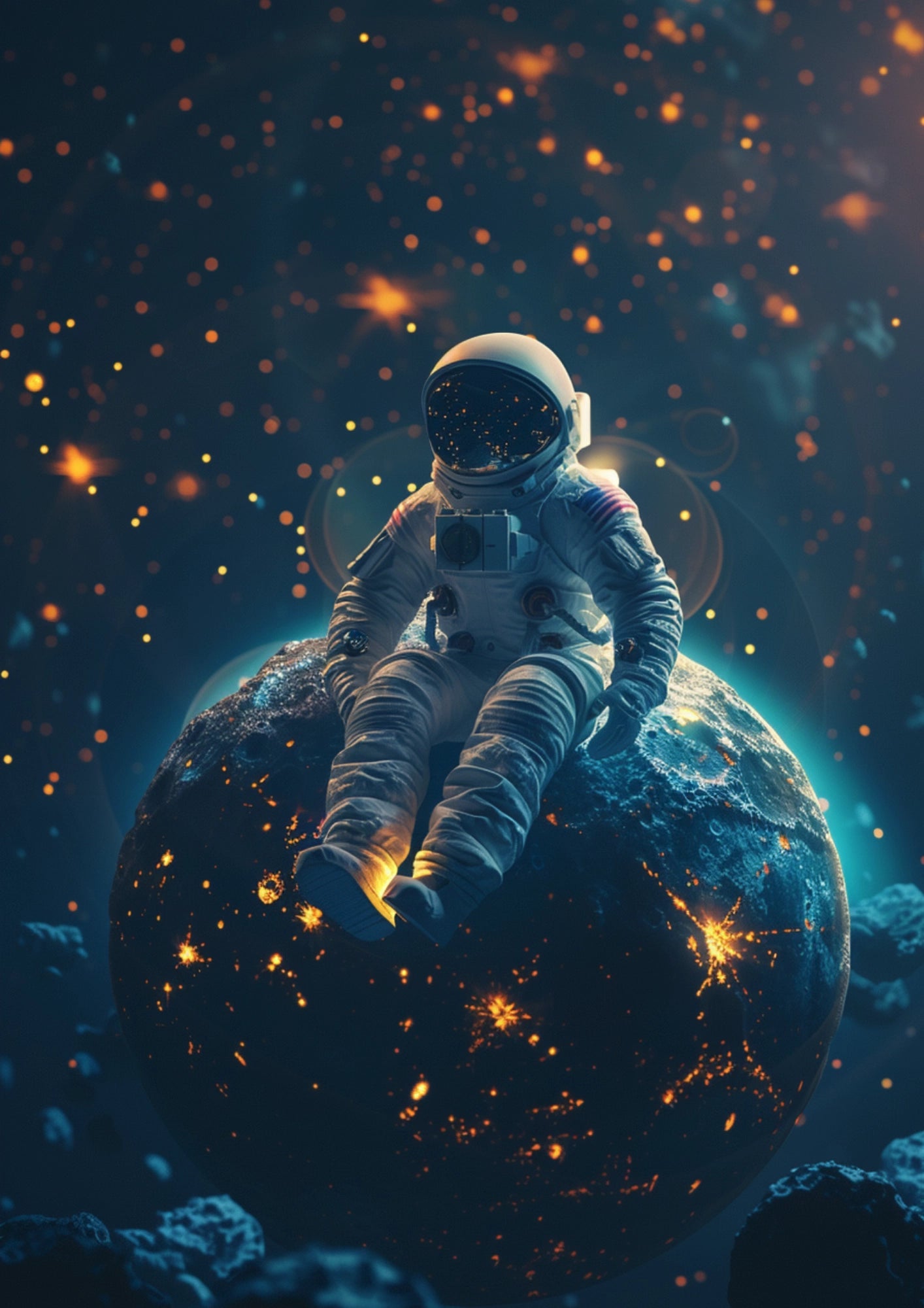 Kosmiczna Podróż Astronauty Plakat