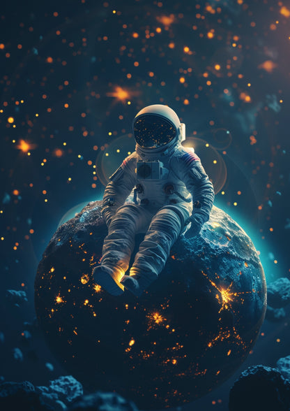 Kosmiczna Podróż Astronauty Plakat