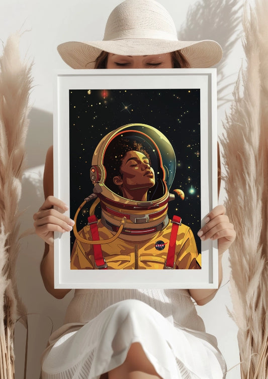 Kosmiczne Marzenia Astronautki Plakat