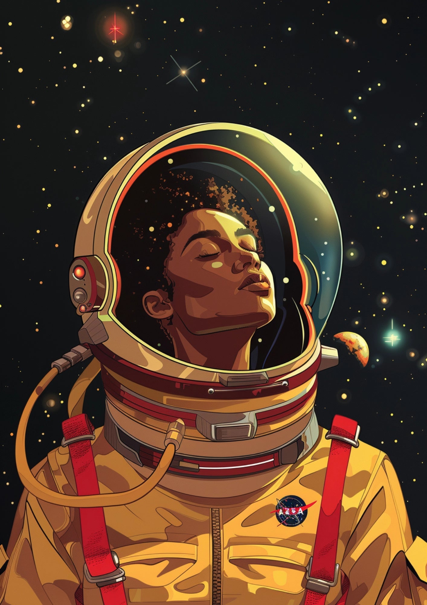 Kosmiczne Marzenia Astronautki Plakat