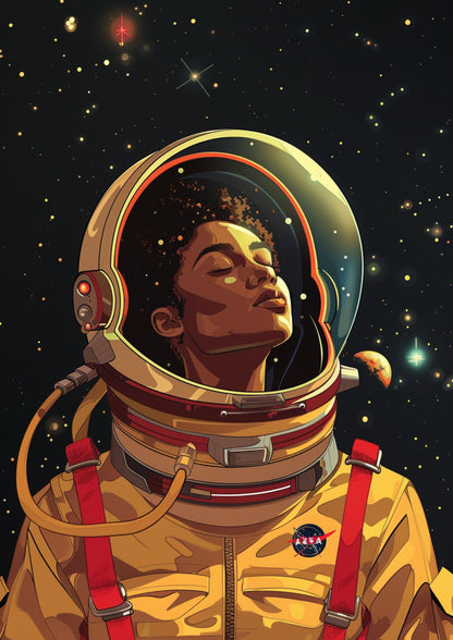Kosmiczne Marzenia Astronautki Plakat