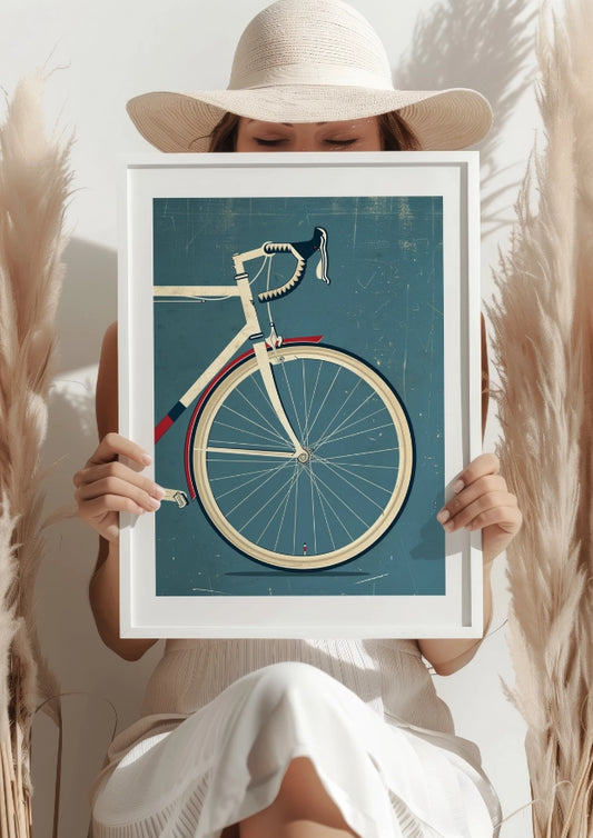Minimalistyczny Retro Rower Plakat