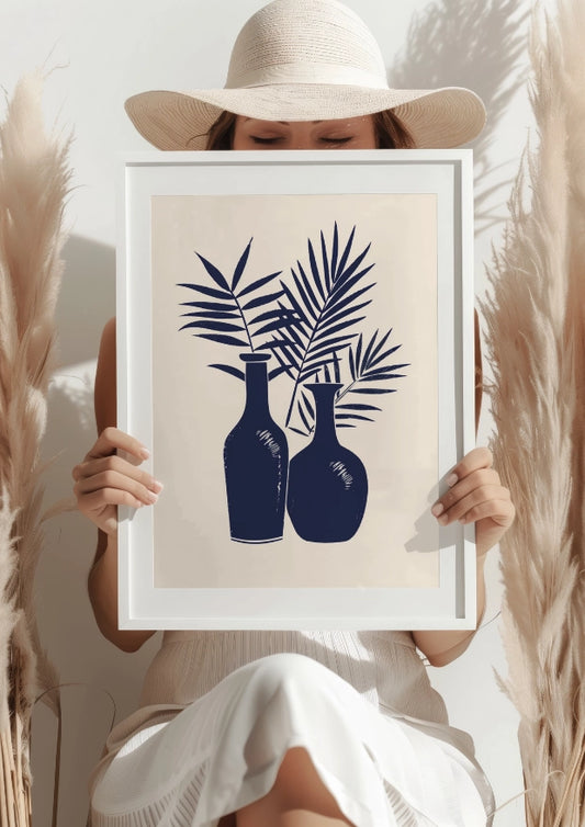 Roślinna Elegancja Wazonów Plakat