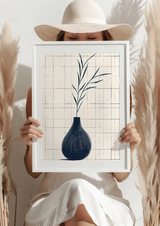 Elegancka Waza w Minimalizmie Plakat