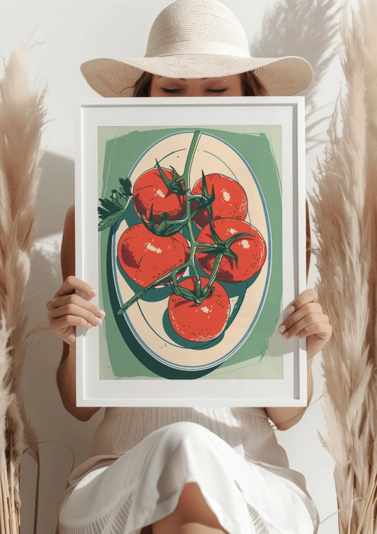 Świeżość Pomidorów w Kuchni Plakat