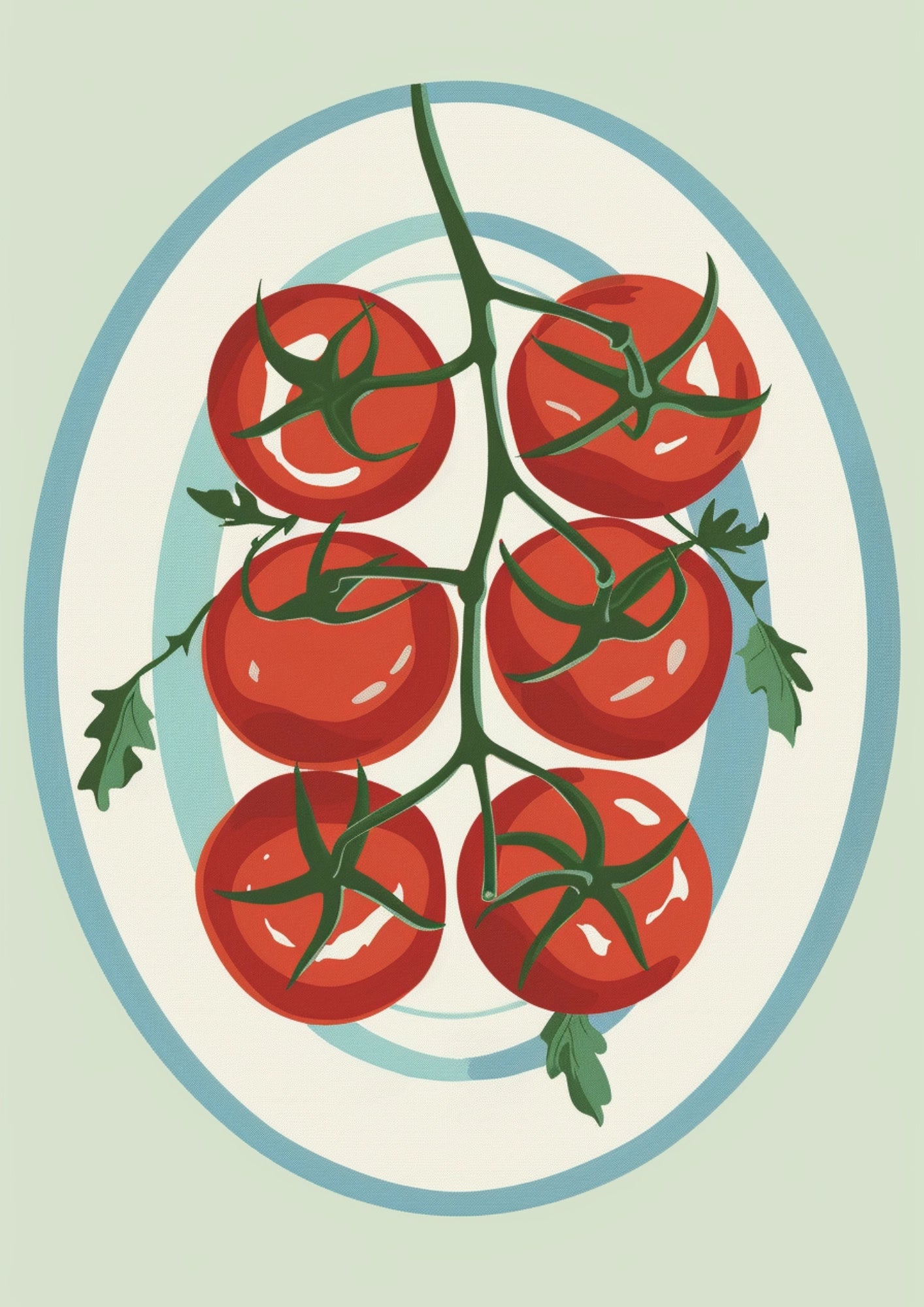 Vintage Smak Świeżych Pomidorów Plakat