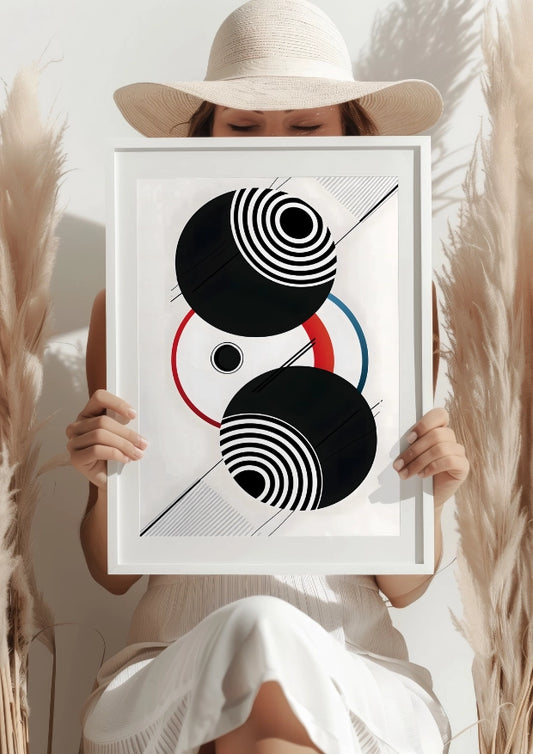 Geometryczne Kontrasty Sfer Plakat