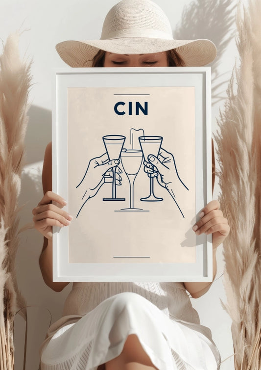 Elegancki Toast Przyjaciele Plakat