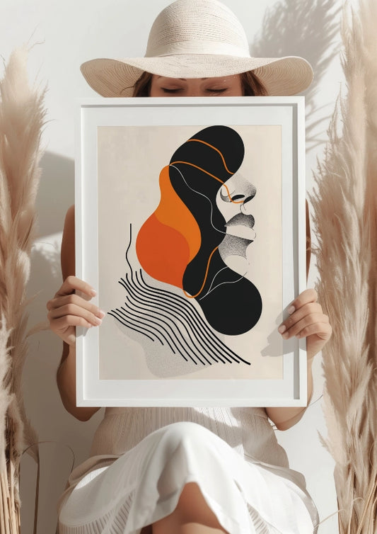 Abstrakcyjna Twarz Harmonia Plakat