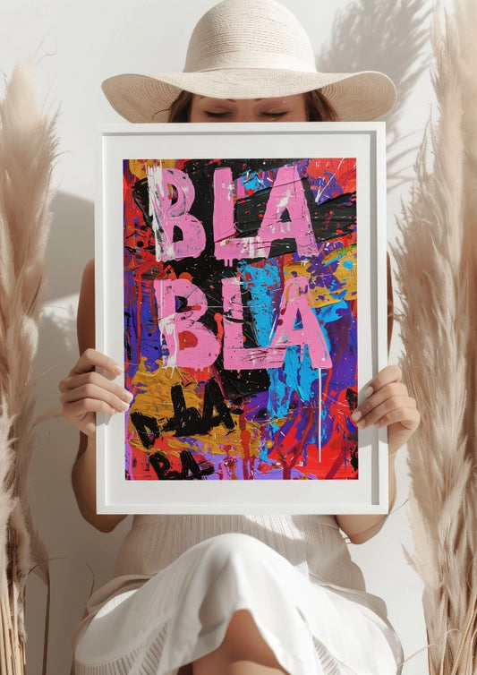 Kolorowy Ekspresyjny Blabla Plakat