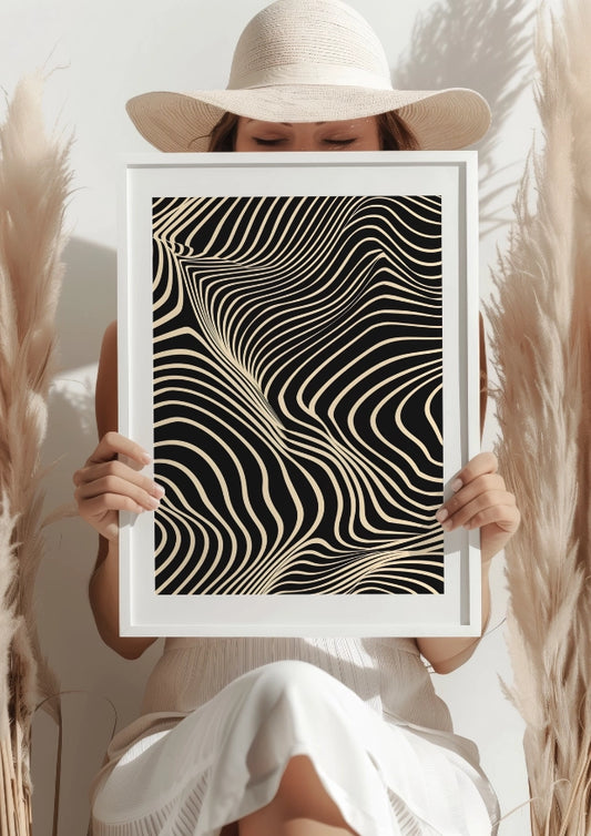 Fala Wibracji Op-Art Plakat