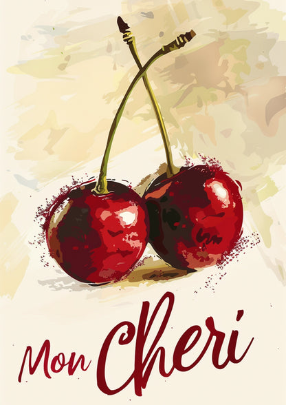 Soczyste Wiśnie Mon Cheri Plakat