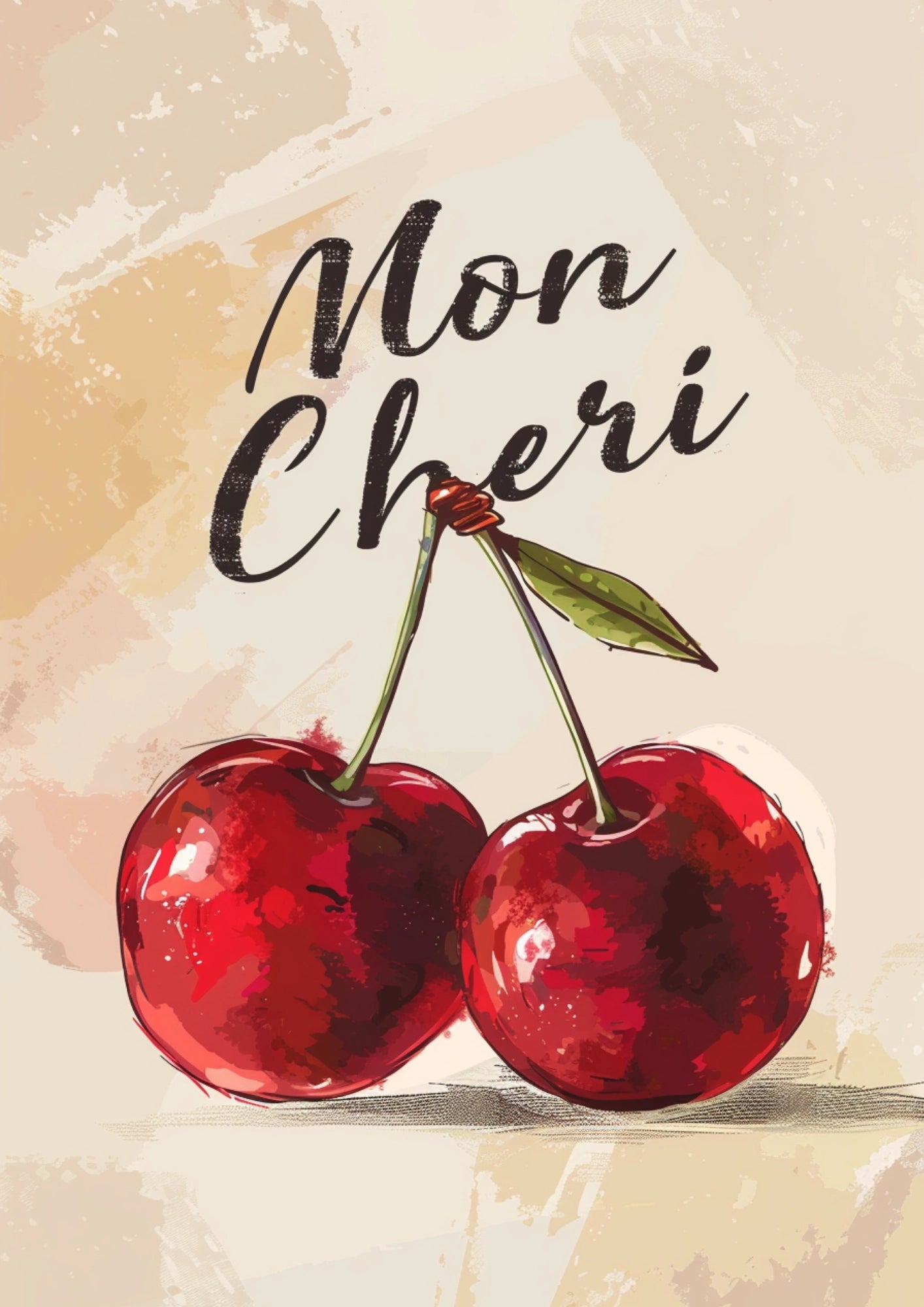 Czerwone Wiśnie Mon Cheri Plakat