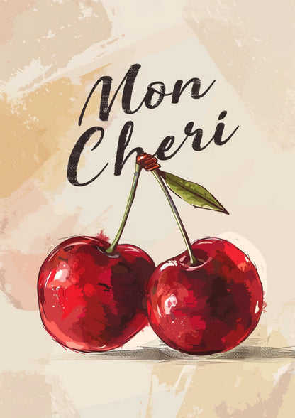 Czerwone Wiśnie Mon Cheri Plakat