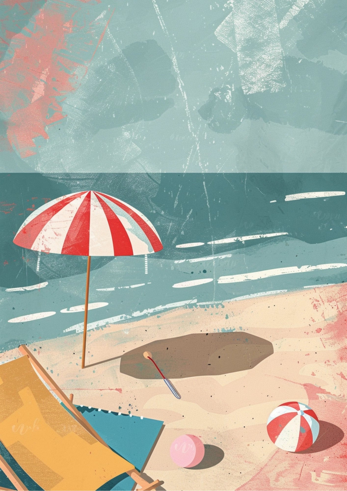 Relaks Na Letniej Plaży Plakat