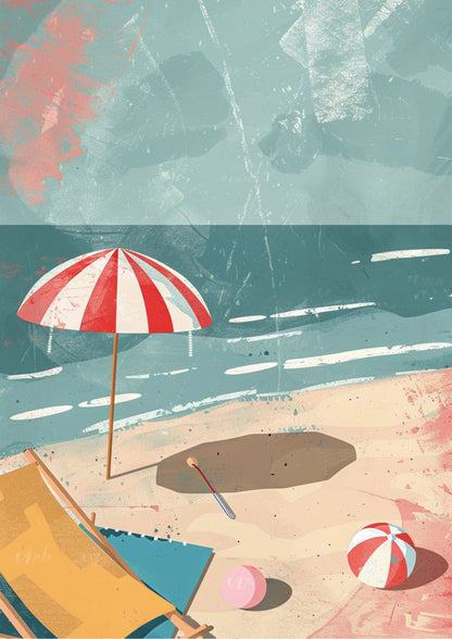 Relaks Na Letniej Plaży Plakat