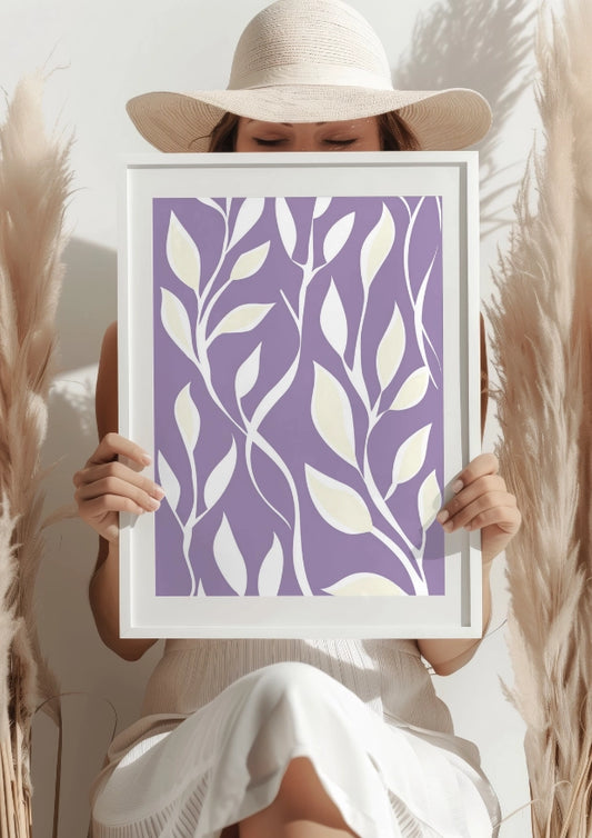 Elegancka Fioletowa Natura Plakat