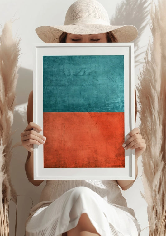Geometryczna Elegancja Kolorów Plakat