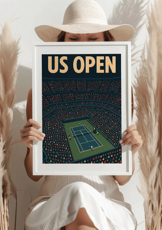 Nocny Pojedynek na Hardcourcie US Open Plakat