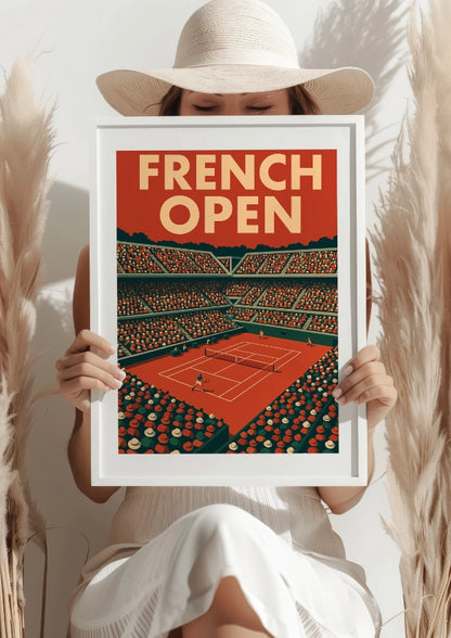 Ceglany Heroizm Roland Garros French Open Plakat