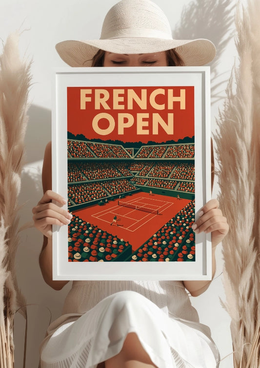 Ceglany Heroizm Roland Garros French Open Plakat