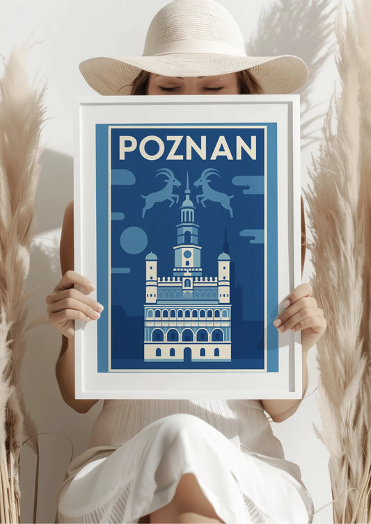 Poznań Ratusz Koziołki i Miejska Legenda Plakat