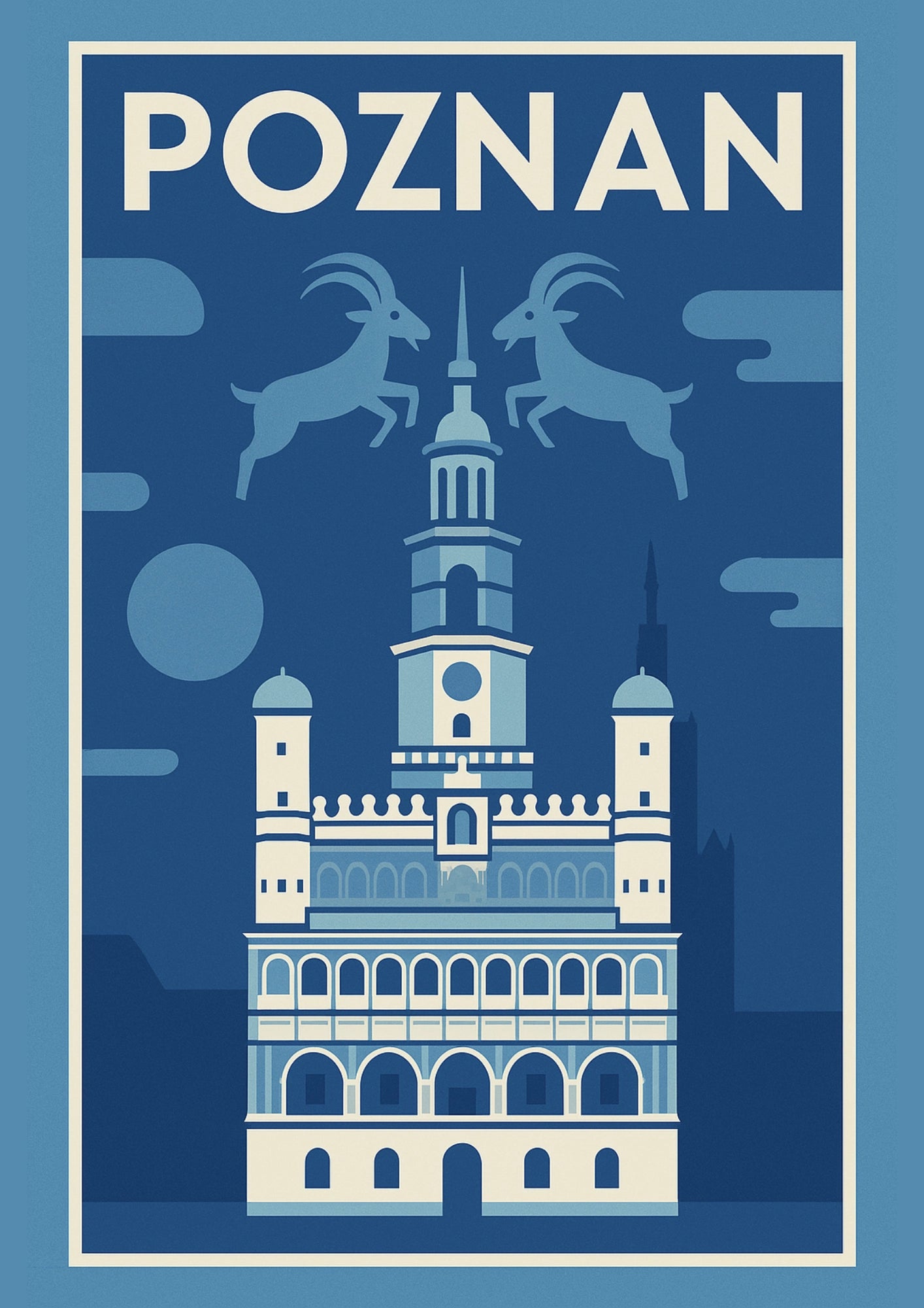 Poznań Ratusz Koziołki i Miejska Legenda Plakat