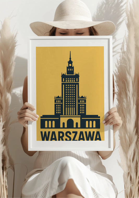 Warszawa Pałac Kultury i Nowoczesnej Tożsamości Plakat