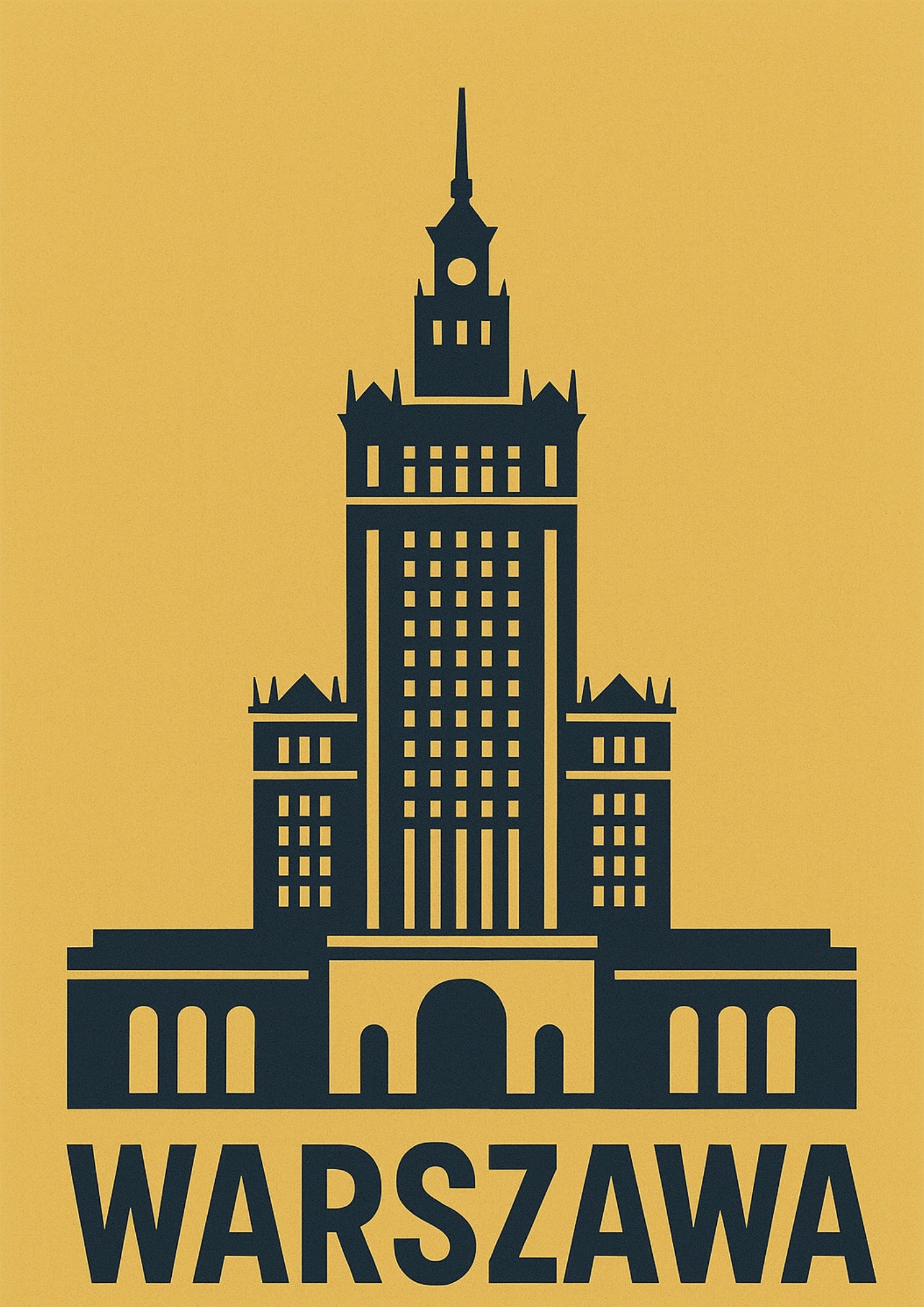 Warszawa Pałac Kultury i Nowoczesnej Tożsamości Plakat