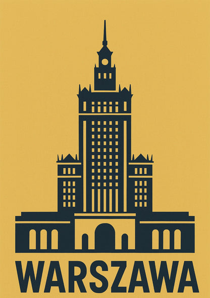 Warszawa Pałac Kultury i Nowoczesnej Tożsamości Plakat