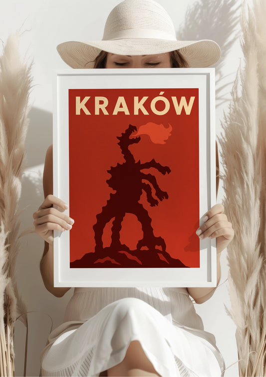 Kraków Smok Wawelski i Legendarna Siła Plakat