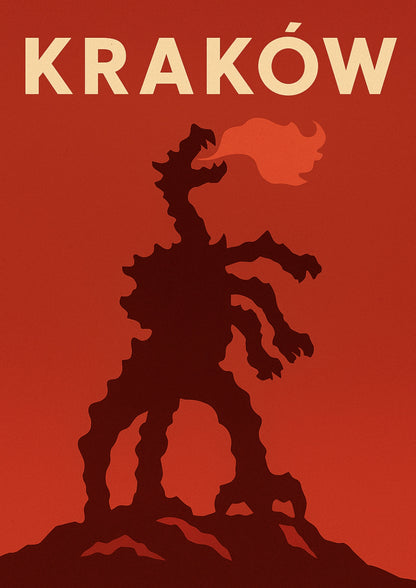 Kraków Smok Wawelski i Legendarna Siła Plakat