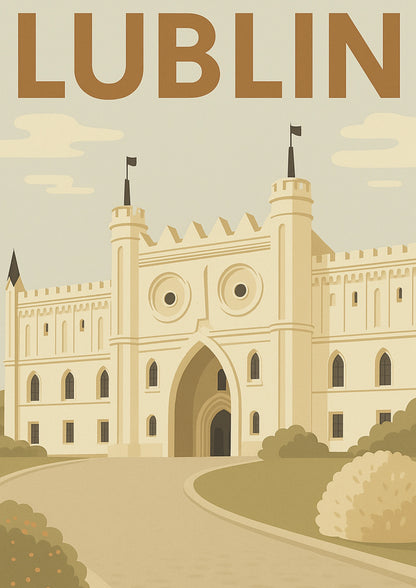 Lublin Zamek Królewski i Brama Wschodu Plakat