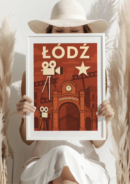 Łódź Manufaktura Kamera i Filmowa Historia Plakat