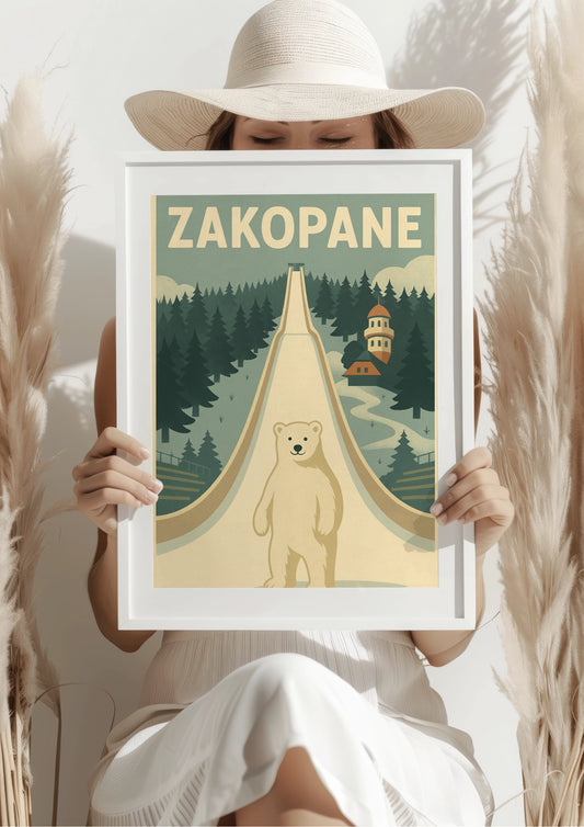 Zakopane Skocznia Niedźwiedź i Górski Urok Plakat