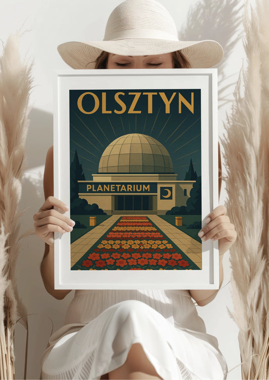 Olsztyn Planetarium Kopernika i Kwiatowa Droga Plakat