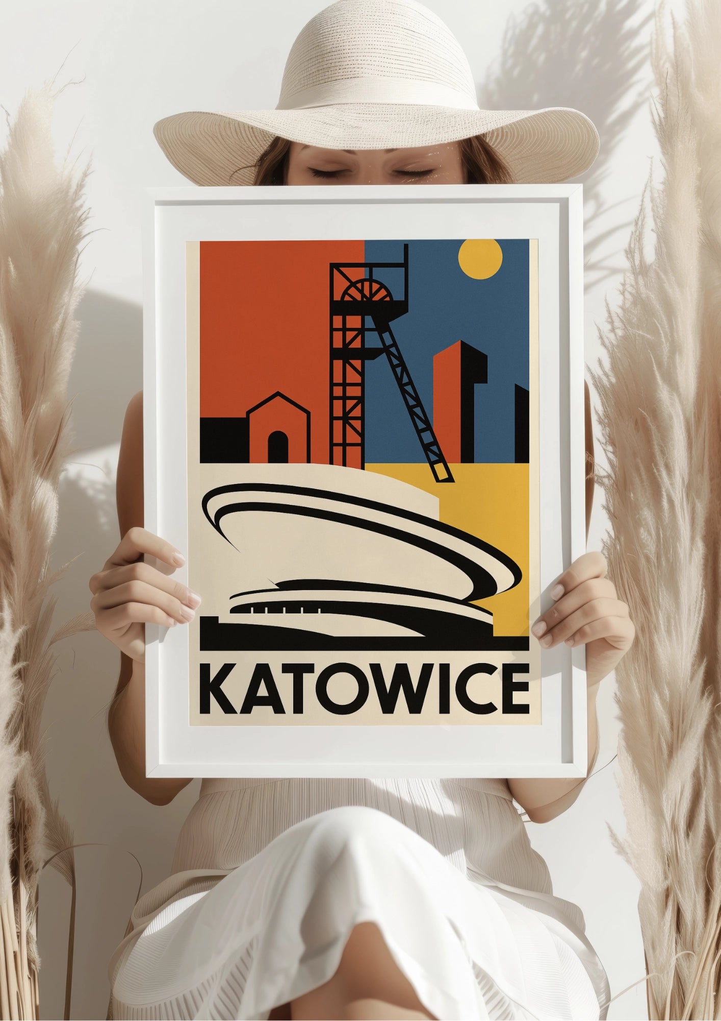 Katowice Spodek Szyb i Nowoczesny Śląsk Plakat