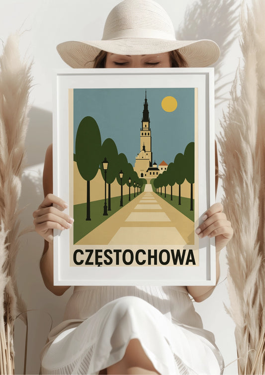 Częstochowa Jasna Góra Aleja Pielgrzyma Plakat