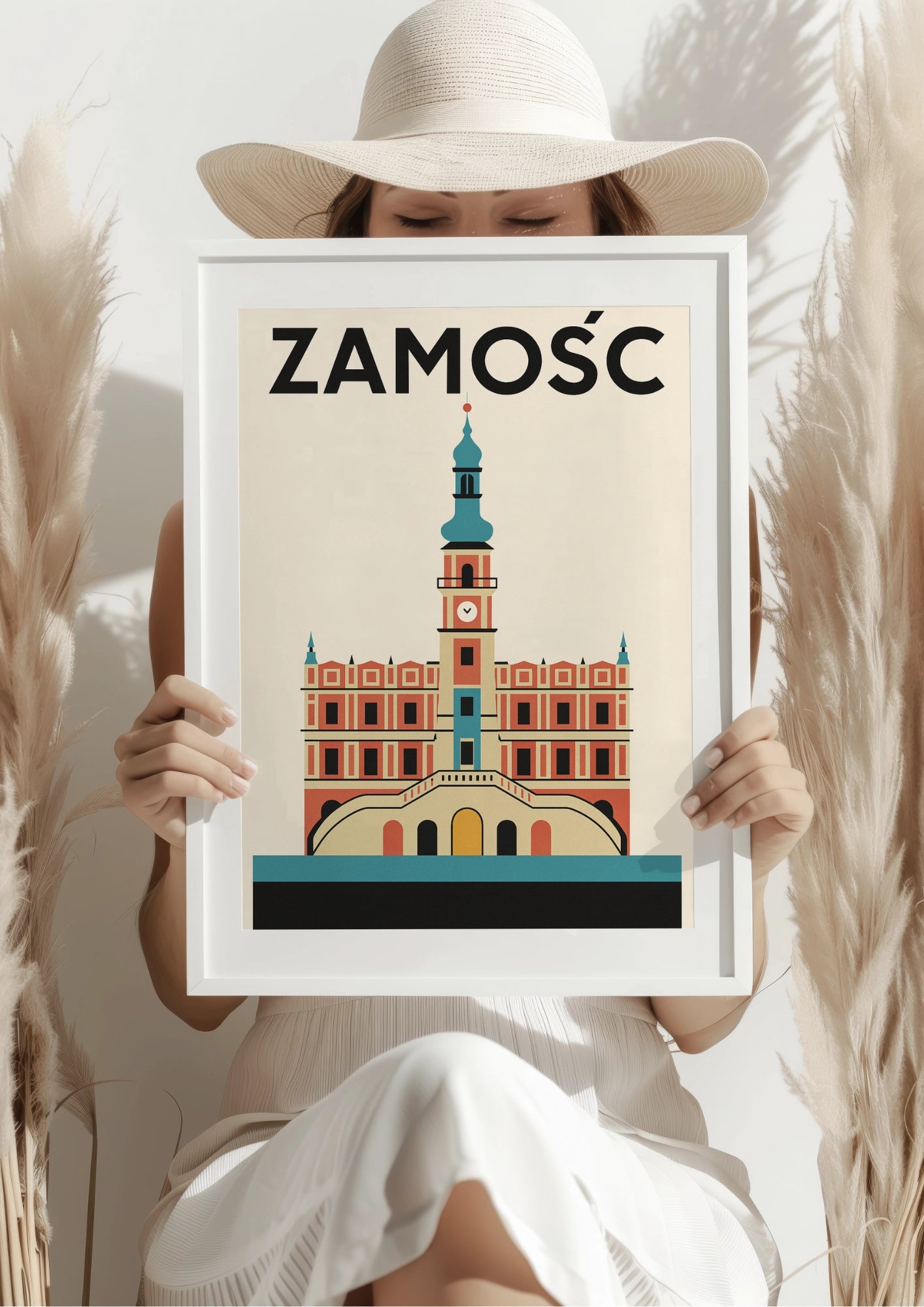Zamość Ratusz Renesansowy i Idealne Miasto Plakat