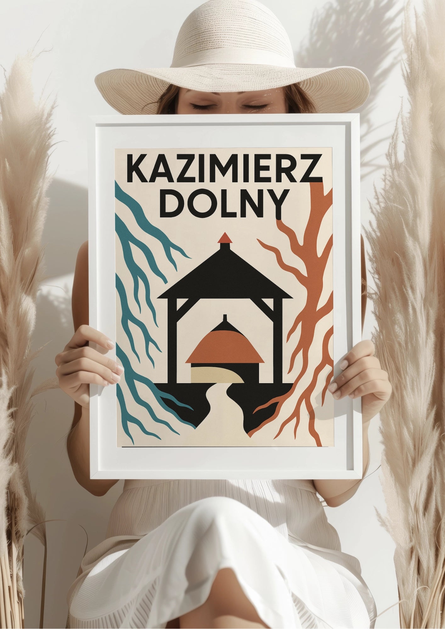 Kazimierz Dolny Studnia Rynek i Artystyczna Dusza Plakat