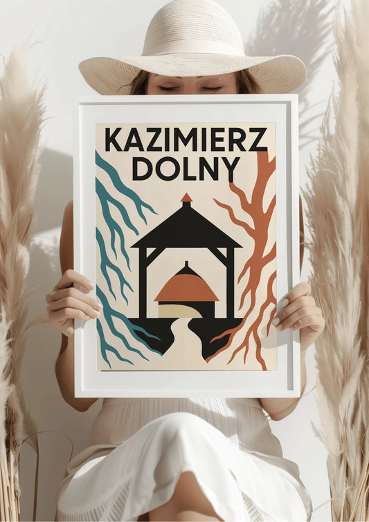 Kazimierz Dolny Studnia Rynek i Artystyczna Dusza Plakat