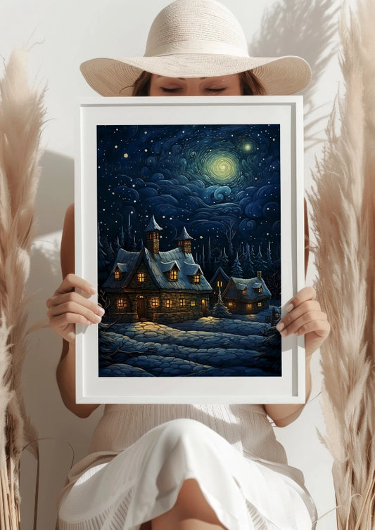 Magiczna Zimowa Noc Plakat