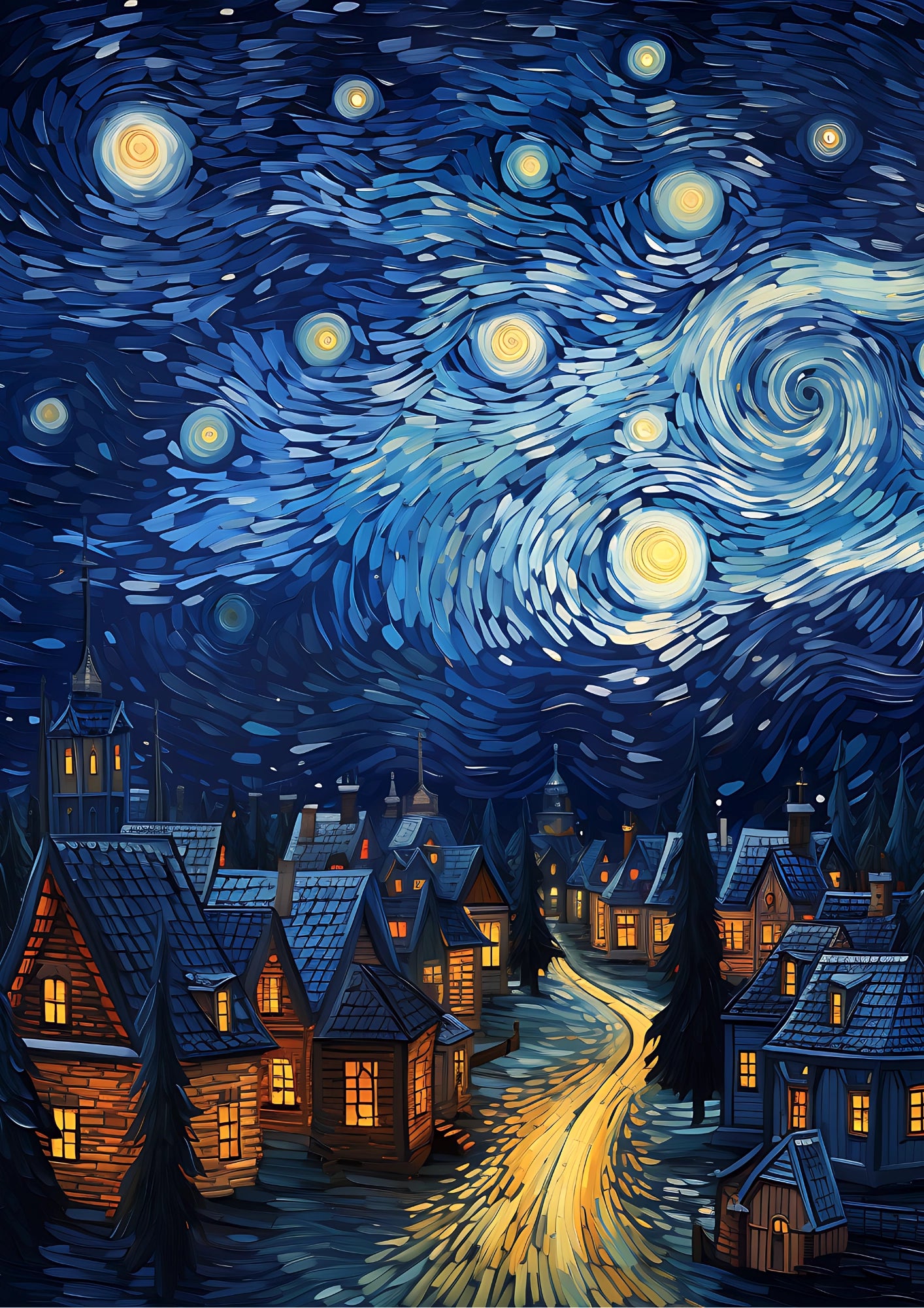 Gwiaździste Nocne Niebo Plakat
