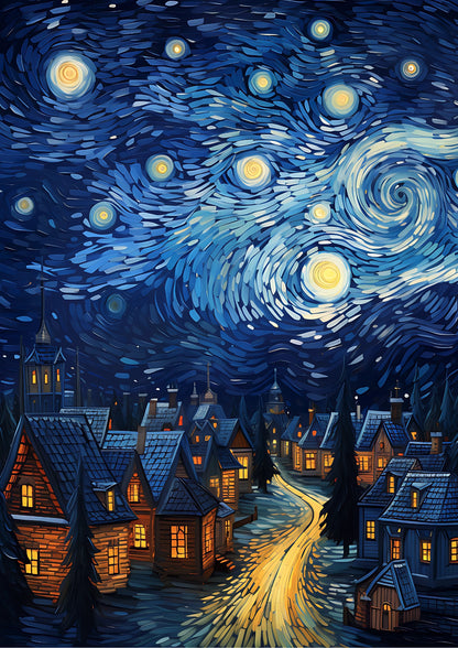 Gwiaździste Nocne Niebo Plakat