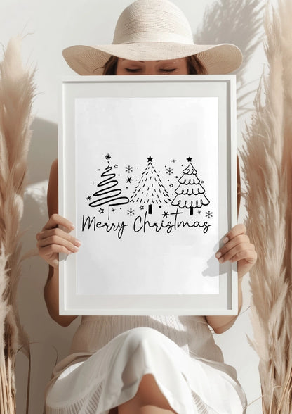 Świąteczna Magia Choinek Plakat